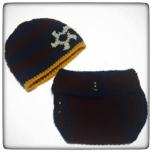 Handmade Barcelona Spain Beanie Hat & Diaper Cover